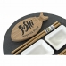 Sada na sushi DKD Home Decor Černý Přírodní Keramický Bambus Plastické Tabule Orientální 33 x 33 x 5 cm (9 Kusy)