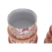 Set di Scatole per Sistemare Impilabili DKD Home Decor Fiori Righe Fucsia Bianco Pesca Cartone (37,5 x 37,5 x 18 cm)
