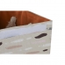 Бельевая корзина DKD Home Decor С крышкой 36 x 36 x 55 cm Серый Оранжевый (3 штук)