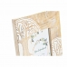 Fotolijsten DKD Home Decor Wit Bruin Hout Kristal Mangohout Boomstructuur Indiaas 20 x 2 x 25,5 cm