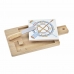 Planșetă pentru Brânzeturi DKD Home Decor Bambus Aluminiu Gresie 21,5 x 11,8 x 1,5 cm (3 Piese)