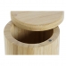 Saltkar med lock DKD Home Decor Naturell Bambu 8,5 x 8,5 x 8,5 cm