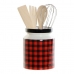 Pot for Kitchen Utensils DKD Home Decor Black Multicolour 1 L 11,5 x 11,5 x 26 cm