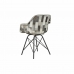 Sedia con Braccioli DKD Home Decor Bianco Nero Beige Grigio 60,5 x 53 x 81,5 cm
