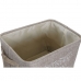 Basket DKD Home Decor Beige Grey Light brown 34 x 24 x 22 cm Polyester (3 Units) (12 Units)
