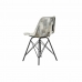 Valgomojo kėdė DKD Home Decor Balta Juoda Rusvai gelsva Pilka Oda 45,5 x 52 x 79 cm