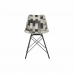 Cadeira de Sala de Jantar DKD Home Decor Branco Preto Bege Cinzento Pele 45,5 x 52 x 79 cm
