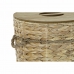 Basket set DKD Home Decor Light brown 44 x 44 x 54 cm Wood Metal 3 Pieces