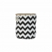 Basket DKD Home Decor 8424001855759 38 x 38 x 45 cm Black Polyester Zigzag White Modern Jute