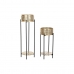 Conjunto de Vasos DKD Home Decor Preto Dourado Metal 30 x 30 x 101 cm (2 Unidades)