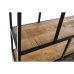Hyllyt DKD Home Decor Musta Luonnollinen Tummanruskea Metalli Recycled Wood Mangopuu 100 x 37 x 180 cm