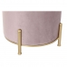 Footrest DKD Home Decor Pink Polyester Metal Golden (38 x 38 x 34 cm)