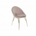 ēdamistabas krēsls DKD Home Decor Rozā Bronza 60 x 60 x 85 cm