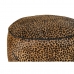 Podložka pod nohy DKD Home Decor 46 x 46 x 50 cm Čierna Gaštanová Leopard Koloniálny štýl