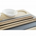 Set de Sushi DKD Home Decor PC-186227 Alb Negru Natural Bambus Slate Modern Oriental 28,5 x 18,5 x 2,6 cm (9 Piese) (28,5 x 18,5