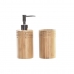 koupelová sada DKD Home Decor Přírodní Bambus 6,8 x 7,5 x 18 cm