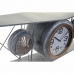 Falióra DKD Home Decor Kristály Vas Repülőgép Fa MDF Sötét szürke (120 x 21 x 33.5 cm)