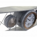 Horloge Murale DKD Home Decor Verre Fer Avion Bois MDF Gris foncé (120 x 21 x 33.5 cm)