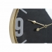 Zidni sat DKD Home Decor Kristal Crna zlatan Željezo (60 x 6.5 x 80 cm)