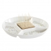 Snack tray DKD Home Decor Multicolour Natural Bamboo Plastic Stoneware Cottage 23,5 x 23,5 x 7 cm