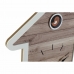 Wanduhr DKD Home Decor 32 x 5 x 56 cm natürlich Weiß Kunststoff Haus Holz MDF (2 Stück)