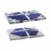 Duk og servietter DKD Home Decor 150 x 250 x 0,5 cm Blå Hvid (2 enheder)