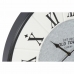Orologio da Parete DKD Home Decor Grigio Beige Ferro Legno MDF 60 x 5 x 60 cm (2 Unità)
