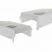 Tischdecke und Servietten DKD Home Decor Weiß Beige 150 x 150 x 0,5 cm (2 Stück)