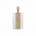Rezalna deska DKD Home Decor Bela Naraven Bambus Marmor Plastika Pravokoten 38 x 18 x 1 cm