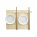 Sada na sushi DKD Home Decor Bambus Plastické Kamenina Biela Prírodná Orientálny 28,8 x 19,8 x 3 cm (7 Kusy) (28,8 x 19,8 x 3 cm