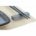 Conjunto de sushi DKD Home Decor Preto Natural Metal Bambu Grés Oriental 30 x 40 cm 27,8 x 17,8 x 3 cm (7 Peças) (27,8 x 17,8 x 
