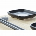 Sushi Set DKD Home Decor Black Natural Metal Bamboo Stoneware Oriental 30 x 40 cm 27,8 x 17,8 x 3 cm (7 Pieces) (27,8 x 17,8 x 3