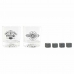 Conjunto de Copos DKD Home Decor Transparente Cinzento escuro Cristal Pedra Plástico 6 Peças 320 ml