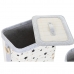 Набор корзин DKD Home Decor Белый Чёрный Серый Позолоченный Бамбук Звезды 41 x 31 x 42 cm (4 Предметы) (2 штук)