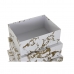 Sada organizačných stohovateľných krabíc DKD Home Decor Zlatá Biela Kartón (43,5 x 33,5 x 15,5 cm)