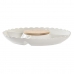 Snack tray DKD Home Decor 25,5 x 25,5 x 3 cm Natural Porcelain White