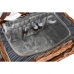 Koszyk DKD Home Decor Picnic Brązowy Granatowy wiklinowy 46 x 30 x 20 cm