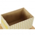 Conjunto de Caixas de Organização Empilháveis DKD Home Decor Cinzento Azul Amarelo 40 x 30 x 20 cm