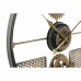 Relógio de Parede DKD Home Decor 40 x 5,5 x 40 cm Prateado Preto Dourado Ferro Engrenagens (2 Unidades)