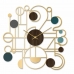 Ceas de Perete DKD Home Decor Auriu* Fier Lemn MDF (60 x 4.5 x 60 cm)