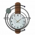 Nástěnné hodiny DKD Home Decor Černý Železo Dřevo MDF (60 x 4.5 x 60 cm)