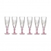 Ποτήρι για σαμπάνια Κρυστάλλινο Ροζ x6 (170 ml)