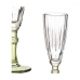 Copa de champán Exotic Cristal Verde 6 Unidades (170 ml)