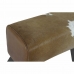 Naslon za Noge DKD Home Decor Črna Les Rjava Krava Usnje Bela (64 x 28 x 53 cm)