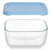 Lunchbox Snow 420 ml Blauw Transparant Glas Polyethyleen (12 Stuks)