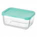 Lunchbox Snow 790 ml Groen Transparant Glas Polyethyleen (12 Stuks)
