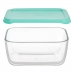 Lunchbox Snow 790 ml grün Durchsichtig Glas Polyäthylen (12 Stück)