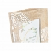Κορνίζα DKD Home Decor Λευκό Καφέ Ξύλο Κρυστάλλινο Ξύλο από Μάνγκο Δέντρο Ινδός 23 x 2 x 28 cm