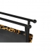 Atrama pėdoms DKD Home Decor Juoda Metalinis Ruda Oda Leopardas (55 x 45 x 41 cm)