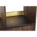 Hyller DKD Home Decor Svart Gyllen Metall Mørkebrunt Treverk av mangotre 4 Hyller (90 x 35 x 200 cm)